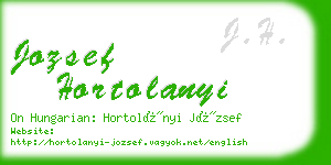 jozsef hortolanyi business card